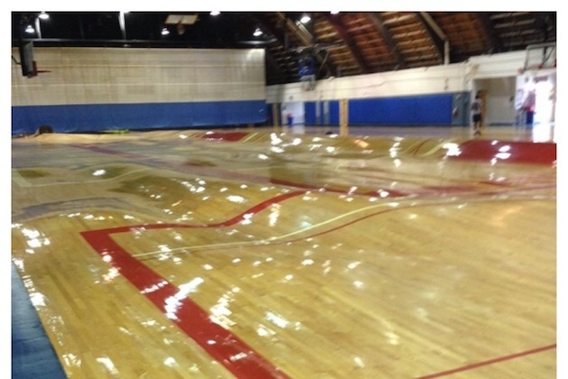 Pipes Burst Underneath Basketball Court Warping Wood To The Extreme Bleacher Report Latest News Videos And Highlights