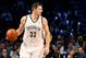 May 10, 2014; Brooklyn, NY, USA; Brooklyn Nets forward Mirza Teletovic (33) advances the ball during the third quarter against the Miami Heat in game three of the second round of the 2014 NBA Playoffs at Barclays Center. Brooklyn Nets won 104-90. Mandato