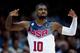 MADRID, SPAIN - SEPTEMBER 14: Kyrie Irving of the USA celebrates scoring during the 2014 FIBA World Basketball Championship final match between USA and Serbia at Palacio de los Deportes on September 14, 2014 in Madrid, Spain. (Photo by Gonzalo Arroyo Mo