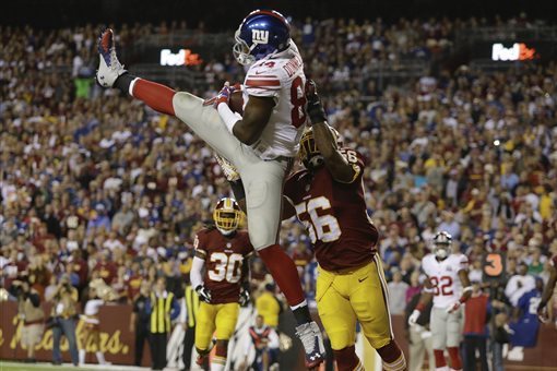 Giants' Larry Donnell reels in spectacular game-winning catch vs. 49ers and Eli  Manning is SO PUMPED