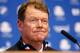 AUCHTERARDER, SCOTLAND - SEPTEMBER 28: United States team captain Tom Watson looks on during press conference after the Singles Matches of the 2014 Ryder Cup on the PGA Centenary course at the Gleneagles Hotel on September 28, 2014 in Auchterarder, Scotl