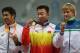 Zhao Qinggang celebrates gold for China.