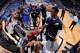 OKLAHOMA CITY, OK - MAY 27: Tony Parker #9 of the San Antonio Spurs greets Reggie Jackson #15 of the Oklahoma City Thunder before Game Four of the Western Conference Finals during the 2014 NBA Playoffs on May 27, 2014 at the Chesapeake Energy Arena in Okl