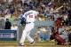 LOS ANGELES, CA - OCTOBER 04: Yasiel Puig #66 of the Los Angeles Dodgers reacts after he was struck out in the third inning against the St. Louis Cardinals in Game Two of the National League Division Series at Dodger Stadium on October 4, 2014 in Los Ang