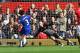 MANCHESTER, ENGLAND - OCTOBER 05: Leighton Baines of Everton takes and has a penalty kick saved by David De Gea of Manchester United during the Barclays Premier League match between Manchester United and Everton at Old Trafford on October 5, 2014 in Manc