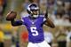 MINNEAPOLIS, MN - AUGUST 16: Teddy Bridgewater #5 of the Minnesota Vikings passes the ball against the Arizona Cardinals during the fourth quarter of the preseason game on August 16, 2014 at TCF Bank Stadium in Minneapolis, Minnesota. The Vikings defeated