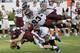 Dylan Favre scrambles for yardage in Mississippi State spring game.