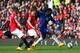 MANCHESTER, ENGLAND - OCTOBER 05: Romelu Lukaku of Everton competes with Patrick McNair of Manchester United during the Barclays Premier League match between Manchester United and Everton at Old Trafford on October 5, 2014 in Manchester, England. (Photo