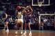 BOSTON - 1973: Walt Frazier #10 of the New York Knicks defends against Don Chaney #12 of the Boston Celtics during the Eastern Conference Finals played in 1973 at the Boston Garden in Boston, Massachussetts. NOTE TO USER: User expressly acknowledges and