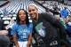 MINNEAPOLIS, MN - AUGUST 31: Little League Pitcher Mo'ne Davis poses with Maya Moore #23 of the Minnesota Lynx prior to the WNBA Western Conference Finals Game 2 on August 31, 2014 at Target Center in Minneapolis, Minnesota. NOTE TO USER: User expressl