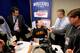KANSAS CITY, MO - OCTOBER 20: Buster Posey #28 of the San Francisco Giants speaks to the media during the 2014 World Series Media Day at Kauffman Stadium on October 20, 2014 in Kansas City, Missouri. (Photo by Ed Zurga/Getty Images)