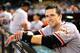 Pictured: Buster Posey looking good on camera.