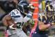 ST. LOUIS, MO - OCTOBER 19: Marshawn Lynch #24 of the Seattle Seahawks rushes against the St. Louis Rams in the third quarter at the Edward Jones Dome on October 19, 2014 in St. Louis, Missouri. The Rams defeated the Seahawks 28-26. (Photo by Michael B.