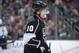 LOS ANGELES, CA - OCTOBER 12: Mike Richards #10 of the Los Angeles Kings smiles during a game against the Winnipeg Jets at STAPLES Center on September 12, 2014 in Los Angeles, California. (Photo by Aaron Poole/NHLI via Getty Images)