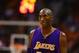 Oct 29, 2014; Phoenix, AZ, USA; Los Angeles Lakers guard Kobe Bryant (24) reacts in the second half against the Phoenix Suns during the home opener at US Airways Center. The Suns defeated the Lakers 119-99. Mandatory Credit: Mark J. Rebilas-USA TODAY Spor