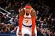 NEW YORK, NY - NOVEMBER 2: Carmelo Anthony #7 of the New York Knicks during the game on November 2, 2014 at Madison Square Garden in New York City, New York. NOTE TO USER: User expressly acknowledges and agrees that, by downloading and or using this Photo