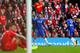 LIVERPOOL, ENGLAND - NOVEMBER 08: Diego Costa of Chelsea celebrates scoring their second goal during the Barclays Premier League match between Liverpool and Chelsea at Anfield on November 8, 2014 in Liverpool, England. (Photo by Alex Livesey/Getty Image