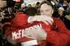 Arkanssa running back Darren McFadden hugs Houston Nutt after the Razorbacks upset No. 1 LSU.