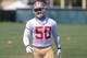 Jun 17, 2014; Santa Clara, CA, USA; San Francisco 49ers linebacker Chris Borland (50) during minicamp at the 49ers practice facility. Mandatory Credit: Kelley L Cox-USA TODAY Sports