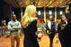 Katie Hnida meets with students after her speech at Kent State.