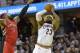 With a new set of teammates adjusting to him as much as he is adjusting to them, James often has found himself taking shots where he can get them, not where he wants them.