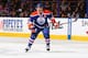 EDMONTON, AB - DECEMBER 14: Taylor Hall #4 of the Edmonton Oilers skates during the game against the New York Rangers on December 14, 2014 at Rexall Place in Edmonton, Alberta, Canada. (Photo by Marko Ditkun/NHLI via Getty Images)