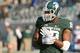 EAST LANSING, MI - NOVEMBER 30: Shilique Calhoun #89 of the Michigan State Spartans looks on prior to the start of the game against the Minnesota Golden Gophers at Spartan Stadium on November 30, 2013 in East Lansing, Michigan. The Spartans defeated the