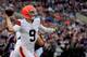 BALTIMORE, MD - DECEMBER 28: Quarterback Connor Shaw #9 of the Cleveland Browns thows a pass in the second quarter of a game against the Baltimore Ravens at M&T Bank Stadium on December 28, 2014 in Baltimore, Maryland. (Photo by Rob Carr/Getty Images)