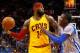 ORLANDO, FL - DECEMBER 26: Cleveland Cavaliers forward LeBron James #23 looks to make a pass against Orlando Magic guard Victor Oladipo #5 during the game at Amway Center on December 26, 2014 in Orlando, Florida. (Photo by Sam Greenwood/Getty Images)