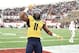 MEMPHIS, TN - DECEMBER 29: Kevin White #11 of the West Virginia Mountaineers reacts to a touchdown against the Texas A&M Aggies during the second quarterof the 56th annual Autozone Liberty Bowl at Liberty Bowl Memorial Stadium on December 29, 2014 in Mem