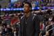 LOS ANGELES, CA - MARCH 24: Larry Sanders #8 of the Milwaukee Bucks looks on during warms up before the game against the Los Angeles Clippers at STAPLES Center on March 24, 2014 in Los Angeles, California. NOTE TO USER: User expressly acknowledges and ag