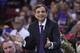 October 29, 2014; Sacramento, CA, USA; Sacramento Kings owner Vivek Ranadive celebrates during the second quarter against the Golden State Warriors at Sleep Train Arena. The Warriors defeated the Kings 95-77. Mandatory Credit: Kyle Terada-USA TODAY Sports