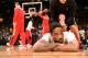 TORONTO, CANADA - JANUARY 14: DeMar DeRozan #10 of the Toronto Raptors stretches before a game against the Philadelphia 76ers on January 14, 2015 at the Air Canada Centre in Toronto, Ontario, Canada. NOTE TO USER: User expressly acknowledges and agrees t