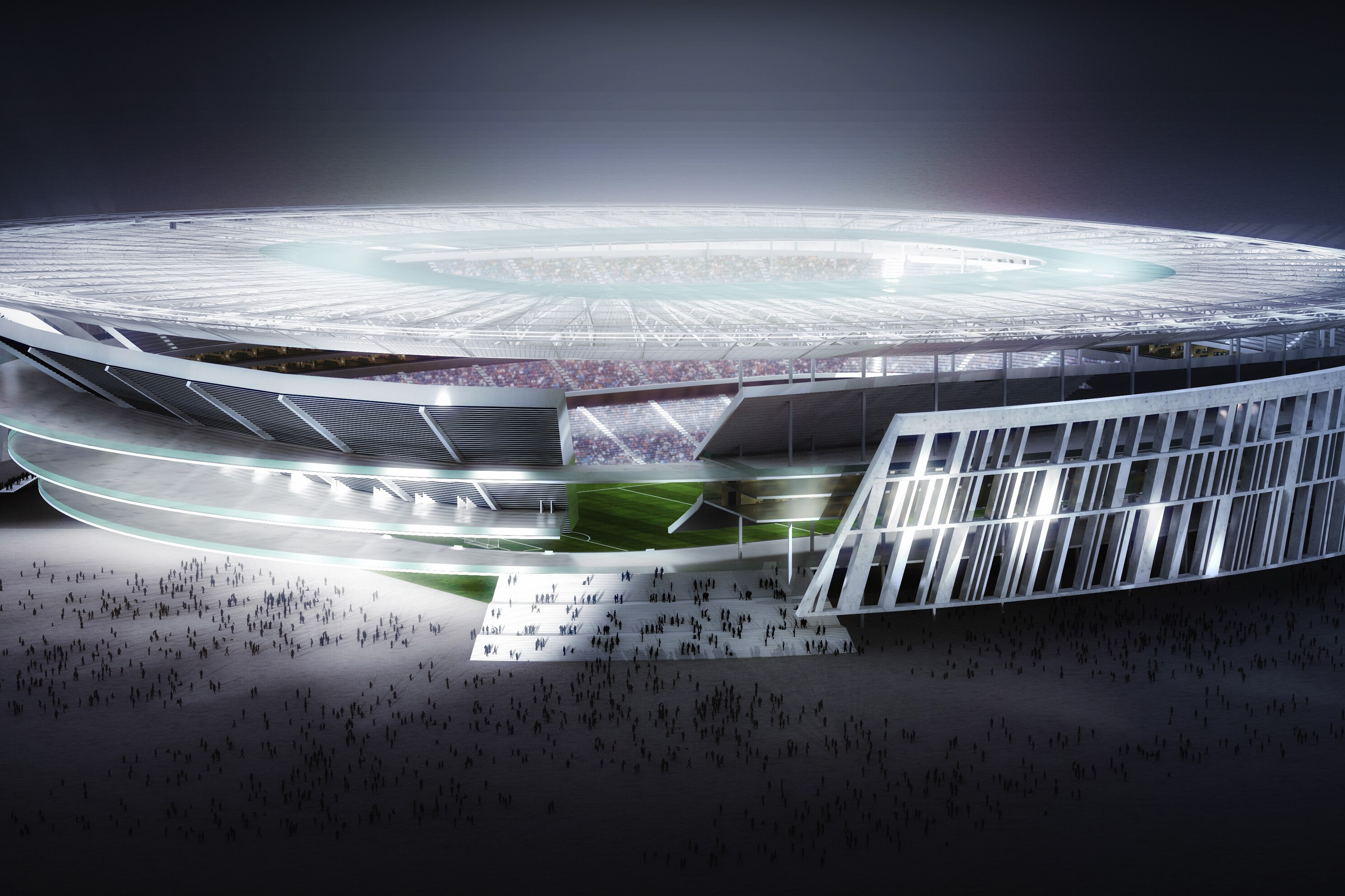 Stunning Images Of Roma S New State Of The Art Stadio Della Roma Bleacher Report Latest News Videos And Highlights