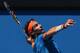 MELBOURNE, AUSTRALIA - JANUARY 16: Rafael Nadal of Spain serves during a practice session ahead of the 2015 Australian Open at Melbourne Park on January 16, 2015 in Melbourne, Australia. (Photo by Michael Dodge/Getty Images)