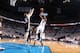 Since 2013, Kevin Durant has been integrating Dirk Nowitzki's trademark one-legged fadeaway into his game, with the help of trainer and Nowitzki's friend Adam Harrington, who joined the Thunder's staff last fall.