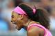 MELBOURNE, AUSTRALIA - JANUARY 20: Serena Williams of the United States celebrates a point in her first round match against Alison Van Uytvanck of Belgium during day two of the 2015 Australian Open at Melbourne Park on January 20, 2015 in Melbourne, Aust