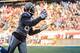 MONTREAL, QC - NOVEMBER 2: Duron Carter #89 of the Montreal Alouettes scores a touchdown during the CFL game against the Toronto Argonauts at Percival Molson Stadium on November 2, 2014 in Montreal, Quebec, Canada. The Montreal Alouettes defeated the Toro