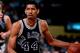 BOSTON, MA - 1979: George Gervin #44 of the San Antonio Spurs dribbles the ball against the Boston Celtics circa 1979 at the Boston Garden in Boston, Massachussets. NOTE TO USER: User expressly acknowledges and agrees that, by downloading and or using th