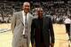 George Gervin and David Thompson 15 years after the two dueled for the NBA's scoring title.