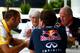 SAO PAULO, BRAZIL - NOVEMBER 08: F1 supremo Bernie Ecclestone speaks with Renault's Cyril Abiteboul, Infiniti Red Bull Racing Team Principal Christian Horner and team consultant Dr Helmut Marko during final practice for the Brazilian Formula One Grand Pr