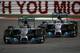 SAKHIR, BAHRAIN - APRIL 06: Nico Rosberg (L) of Germany and Mercedes GP and team mate Lewis Hamilton (R) of Great Britain and Mercedes GP battle for the lead during Bahrain Formula One Grand Prix at the Bahrain International Circuit on April 6, 2014 in