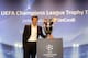 MILAN, ITALY - SEPTEMBER 13: Luis Figo poses with the UEFA Champions League trophy during the UEFA Champions League Trophy Tour 2012/13 on September 13, 2012 in Milan, Italy. (Photo by Claudio Villa/Getty Images for UEFA)