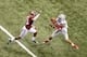 NEW ORLEANS, LA - JANUARY 01: Devin Smith #9 of the Ohio State Buckeyes completes a reception against the Alabama Crimson Tide during the All State Sugar Bowl at the Mercedes-Benz Superdome on January 1, 2015 in New Orleans, Louisiana. (Photo by Stacy R