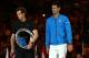 MELBOURNE, AUSTRALIA - FEBRUARY 01: Andy Murray of Great Britain looks on as Novak Djokovic of Serbia holds the Norman Brookes Challenge Cup after he won their match during day 14 of the 2015 Australian Open at Melbourne Park on February 1, 2015 in Melbo