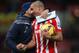 STOKE ON TRENT, ENGLAND - JANUARY 31: Jonathan Walters of Stoke City carries the matchball after the Barclays Premier League match between Stoke City and Queens Park Rangers at Britannia Stadium on January 31, 2015 in Stoke on Trent, England. (Photo by