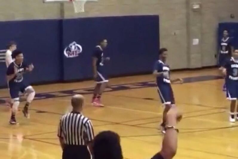 Hs Basketball Team Amuses Itself By Dancing While Opponent Lamely