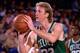 SACRAMENTO - DECEMBER 29: Larry Bird #33 of the Boston Celtics shoots a free throw against the Sacramento Kings on December 29, 1986 at Arco Arena in Sacramento, California. NOTE TO USER: User expressly acknowledges and agrees that, by downloading and/or
