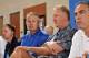 ORLANDO, FL - JULY 9: General Manager Danny Ainge of the Boston Celtics chats with Team President Larry Bird of the Indiana Pacers during the 2013 Southwest Airlines Orlando Pro Summer League on July 9, 2013 at Amway Center in Orlando, Florida.NOTE TO USE