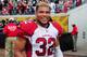 JACKSONVILLE, FL - NOVEMBER 17: Tyrann Mathieu #32 of the Arizona Cardinals celebrates after a play against the Jacksonville Jaguars at EverBank Field on November 17, 2013 in Jacksonville, Florida. (Photo by Scott Cunningham/Getty Images)